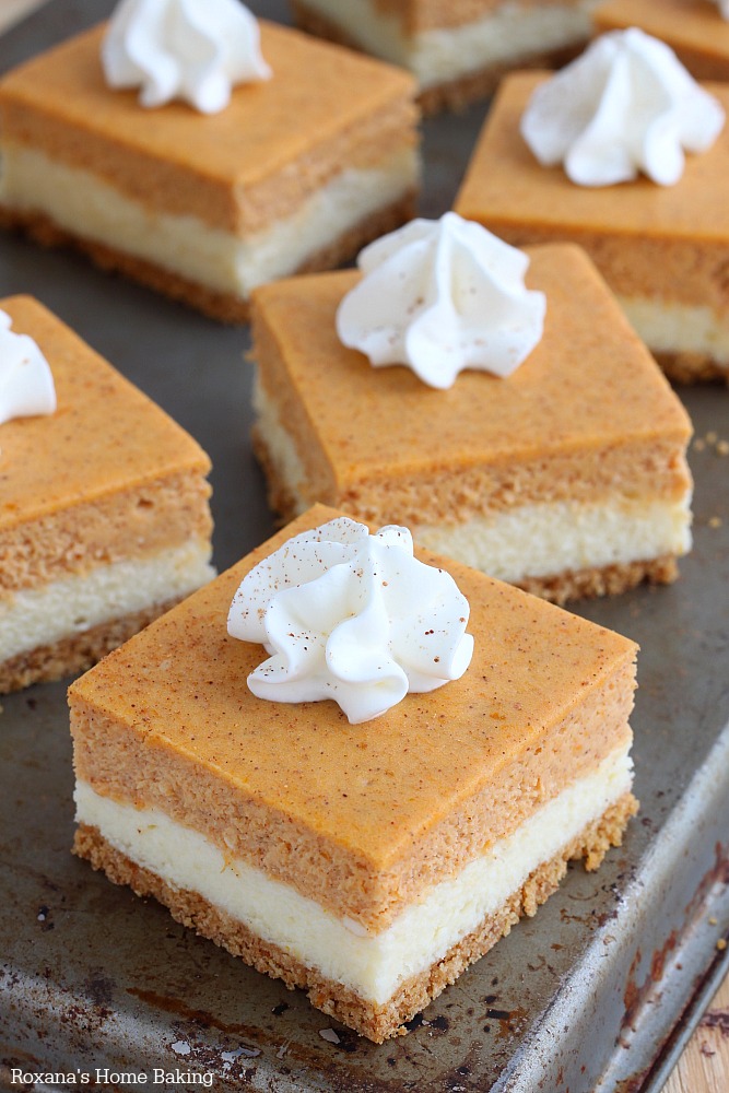 Pumpkin Cheesecake Bars