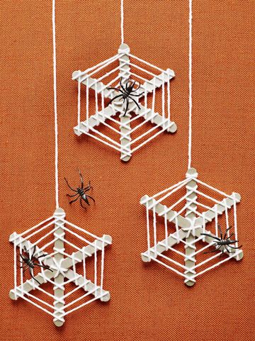 Popsicle Stick Spider Wreaths